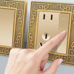 Brushed Gold Luxury Wall Switch Panel
