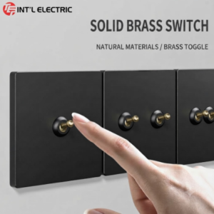 Minimalist Matte Black Toggle Switch